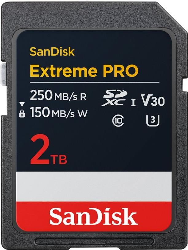 SanDisk Extreme PRO 2 TB SDXC UHS-I Classe 10 (EXTREME PRO SDXC UHS-I CARD 2TB - UP TO 250MB/S RS AND 150MB/S WS)