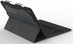ZAGG Rugged Messenger - Tastatur und Foliohülle - hintergrundbeleuchtet - Bluetooth - Schweizer - für Apple 10.5  iPad Pro (B-Ware)