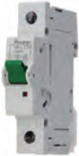 Kopp 720401008. Eingangsstrom: 4 A, Eingangsspannung: 230/400 VAC / 60 VDC. Schutzschaltertyp: Miniature circuit breaker, Produktfarbe: Grau (720401008)