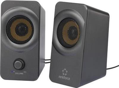Renkforce 2.0 PC-Lautsprecher Kabelgebunden RF-PCL-MESH2.0 5 W Schwarz-Grau (RF-4730967) Renkforce 2.0 PC-Lautsprecher Kabelgebunden RF-PCL-MESH2.0 5 W Schwarz-Grau (RF-4730967)