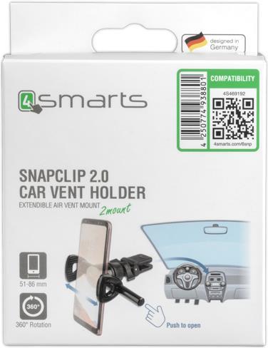 4smarts 469192 Halterung Handy/Smartphone Schwarz Aktive Halterung (469192)
