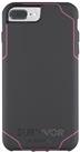 Griffin Survivor Strong - Hintere Abdeckung für Mobiltelefon - Polycarbonat, thermoplastisches Polyurethan - durchscheinend, pink - für Apple iPhone 6 Plus, 6s Plus, 7 Plus (TA43898)