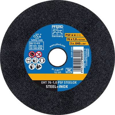 Pferd Trennscheibe gerade 76 mm 10 mm Psf Steelox 65508100 25 St. (65508100)