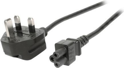 Netzleitung UK-3 auf C5, 1,8m, schwarz, 3x0,75mm², BSI (EK499.1,8)