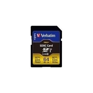 Verbatim PRO+ - Flash-Speicherkarte - 64GB - UHS Class 3 / Class10 - SDHC UHS-I (49197)