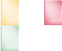 LEITZ Konferenz-Sichthülle, A4, PVC, rot, 0,15 mm oben und seitlich offen, dokumentenecht, Hartfolie, - 50 Stück (4164-00-25)