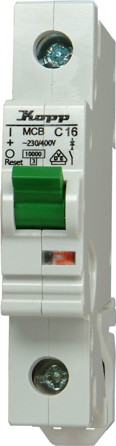 Kopp 720601004. Eingangsspannung: 230 - 400 V, Nennstrom: 6 A, AC Eingangsfrequenz: 60 Hz. Schutzschaltertyp: Miniature circuit breaker, Typ: C-type, Internationale Schutzart (IP-Code): IP20. Tiefe: 68 mm (720601004)
