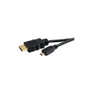 C2G High Speed Micro HDMI with Ethernet - Video-/Audio-/Netzwerkkabel - HDMI - 30 AWG - 19-polig Micro-HDMI (M) - HDMI, 19-polig (M) - 50cm - abgeschirmt - Schwarz (82026)