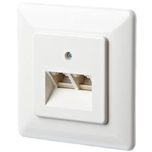 METZ CONNECT BTR IT CONNECT UAE 8/8 UP - Anschlussdose, unterputz - RJ-45 X 2 - Pure White, RAL 9010 - 2 Ports (130061102-I)