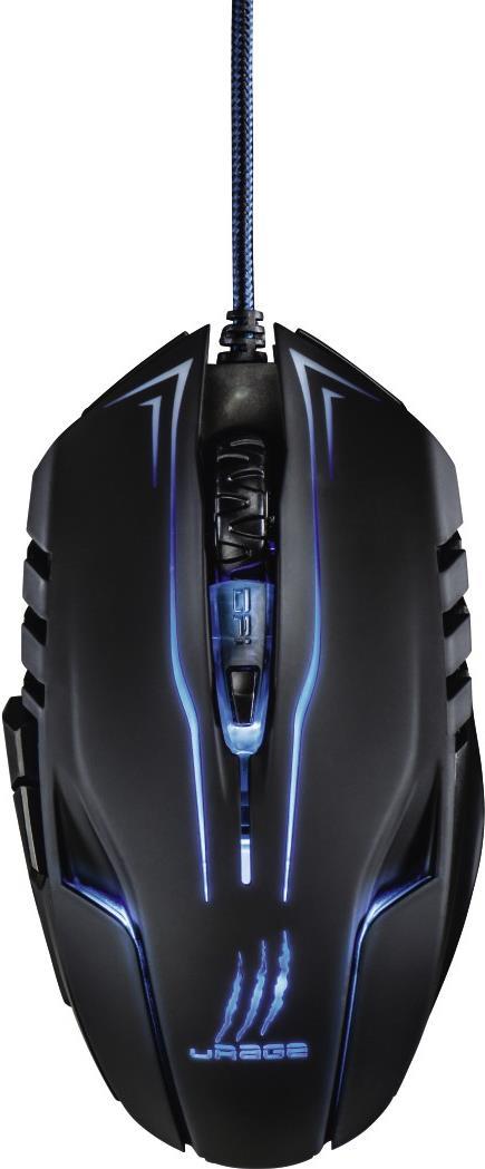 Hama uRage Reaper Ess. - Maus - optisch - 6 Tasten - kabelgebunden - USB - Schwarz