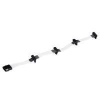 Silverstone 0.3m, Molex 4p/4xSATA 0,3 m (Silverstone 4-pin Molex to 4x SATA 30cm Extension - White)