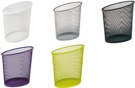 ALBA Papierkorb MESHCORB BC, aus Drahtmetall, 18L, weiß Elegant und robust, passt dieser Mesh 18L Papierkorb in - 1 Stück (MESHCORB BC)