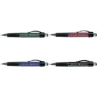 Faber-Castell Grip Plus Ball M - Anklippbarer versenkbarer Stift - Blau - Schwarz - Medium - Ambidextrös (140733)
