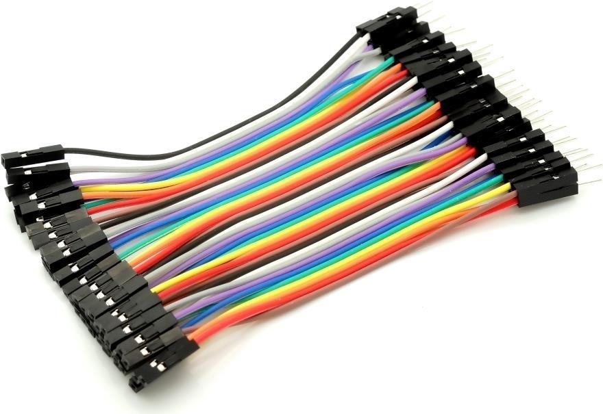 40pin Jumper / Dupont Kabel Male - Female trennbar - Länge: 0,10 m (DUPK-40-FM-10)