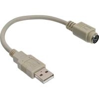 INLINE - Tastatur- / Maus-Adapter - PS/2, 6-polig (W) - USB Typ A, 4-polig (M) - 20 cm (33102)