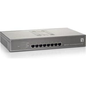 LevelOne FEP-0811 - Switch - nicht verwaltet - 8 x 10/100 (PoE) - Desktop, an Rack montierbar - PoE (245 W) (52084503)
