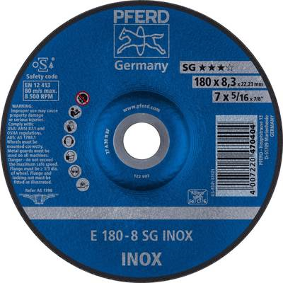 Pferd Schruppscheibe gekröpft 180 mm 22.23 mm Sg Inox 62217832 10 St. (62217832)