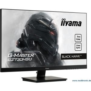 Iiyama G-MASTER Black Hawk G2730HSU-B1 - LED-Monitor - 68,6 cm (27) (27 sichtbar) - 1920 x 1080 Full HD (1080p) - TN - 300 cd/m² - 1000:1 - 1 ms - HDMI, VGA, DisplayPort - Lautsprecher - Schwarz (G2730HSU-B1)