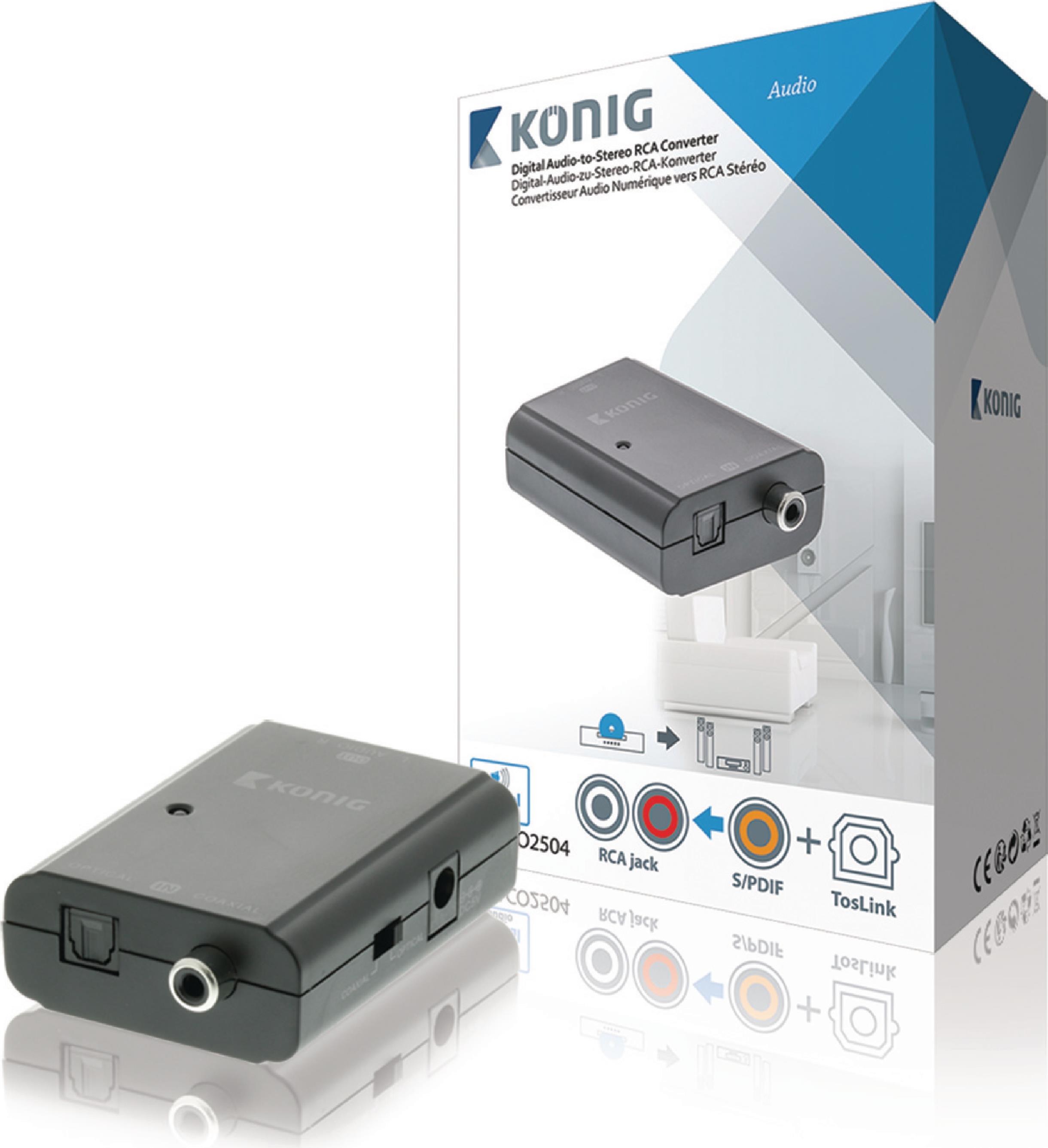 König KNACO2504 Schwarz Audio-Konverter (KNACO2504)