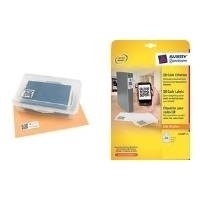 Avery L7121 - Permanente, selbstklebende Papieretiketten - weiß - 45 x 45 mm 500 Etikett(en) (25 Bogen x 20) (L7121-25)