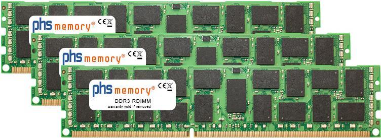 PHS-memory 96GB (3x32GB) Kit RAM Speicher kompatibel mit Supermicro X8DAH+ -F DDR3 RDIMM 1333MHz PC3-10600R (SP462929)