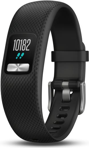 Garmin vívofit 4 - Aktivitätsmesser mit Band - TPU silicone - schwarz - 122-188 mm - S/M - eight-color - Bluetooth, ANT/ANT+ - 25 g
