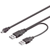 Good Connections - USB 2.0 Anschlusskabel - 2 x USB Typ A (M) - mini USB Typ B (M) - 1 m - Schwarz (3310-10Y)