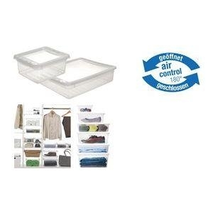 OKT Aufbewahrungsbox BASIXX, 11 Liter, PP, transparent Deckel mit Air-Control-System zur Belüftung der Boxen, - 1 Stück (1057900100000)