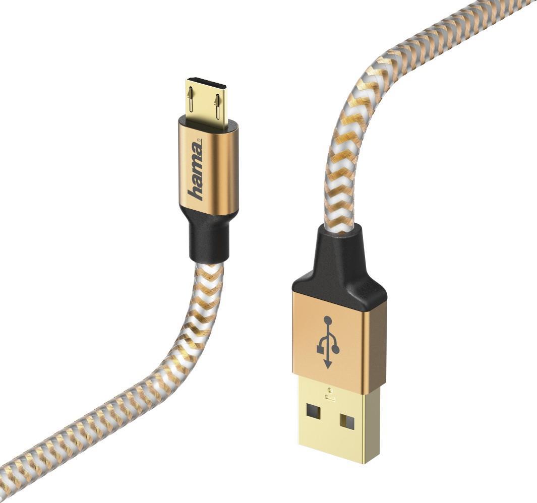 Hama 00178287 1.5m USB A Micro-USB B Männlich Männlich Orange USB Kabel (00178287)