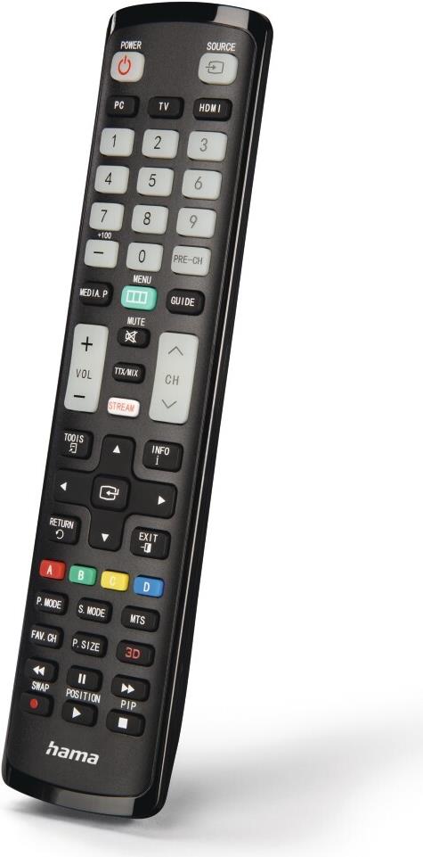 Hama 00221060 telecomando IR Wireless TV Pulsanti (Hama Universal IR Remote Control for Samsung TVs, Teachable, Smart Buttons,