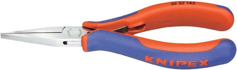 Knipex 35 52 145 Pinza a becchi piatti per elettronica e meccanica di precisione, dritta 145 mm