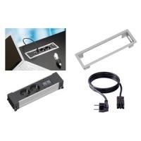 Bachmann - Anschlussdose, Unterputz - RJ-45 X 2, Spannungsversorgung X 2 - Aluminium (317.101)