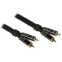 shiverpeaks 0.75m 2x RCA - 2x RCA - 2 x RCA - Männlich - 2 x RCA - Männlich - Gold - Schwarz - Chrom (40102-0.75-SBN)