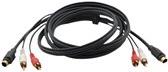 Kramer C-SMA/SMA Series C-SMA/SMA-3 - Video- / Audiokabel - S-Video / Audio - 4-poliger mini-DIN, RCA (M) bis 4-poliger mini-DIN, RCA (M) - 90cm - Doppeltes Koaxialkabel - geformt (93-4101003)