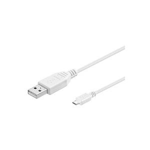 Goobay 1.8m USB 2.0 A/Micro-B cavo USB 1,8 m USB A Micro-USB B Bianco (Goobay USB 2.0 cable, micro-USB to USB-A, 1.8m, white)