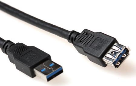 Advanced Cable Technology USB 3.0 m/f 1.5m 1.5m USB A USB A Männlich Weiblich Schwarz USB Kabel (SB3042)
