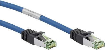 Wentronic goobay - Cavo patch - Da RJ-45 (M) a RJ-45 (M) - 250 m - SFTP PiMF - CAT 8.1 - sagomato - blu (55120)