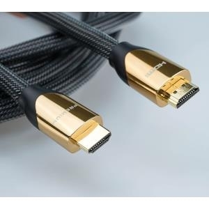 Roline Premium - HDMI mit Ethernetkabel - HDMI (M) bis HDMI (M) - 2 m - Doppelisolierung - Nylon Black - 4K Unterstützung