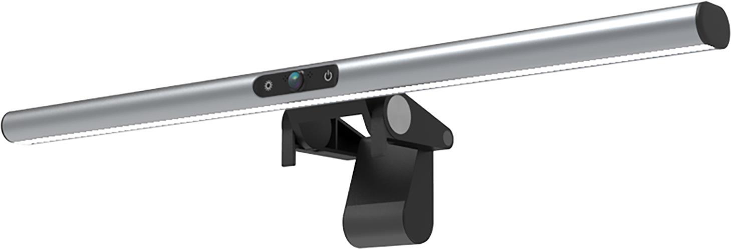 Lampada per monitor 4smarts 2in1 LightBar Pro con webcam FullHD, argento