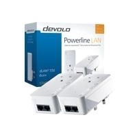 Devolo dLAN 550 duo+ - Starter Kit - Bridge - HomePlug AV (HPAV) - an Wandsteckdose anschließbar (Packung mit 2)