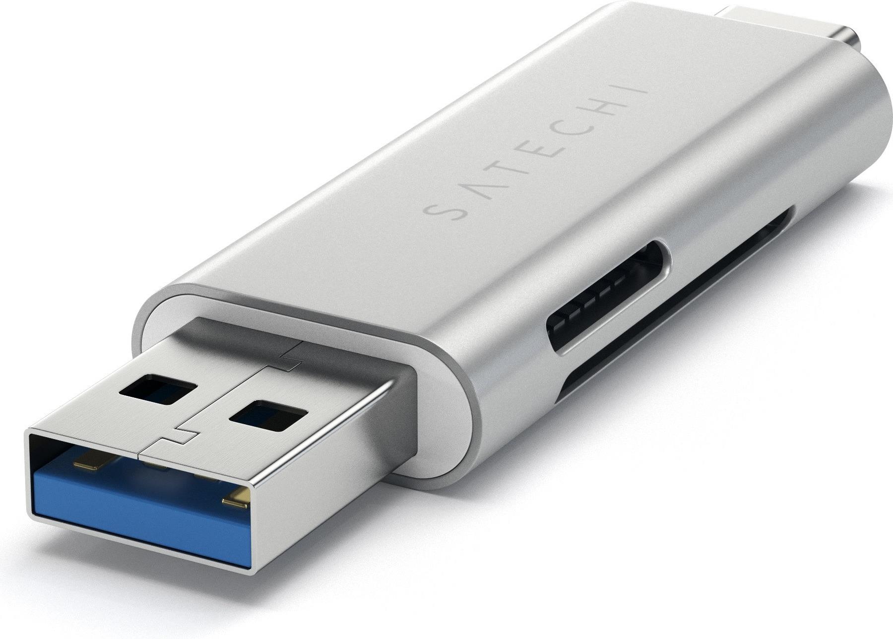 Satechi ST-TCCRAS - MicroSD (TransFlash),SD - USB 3.0 - 5000 Mbit/s - Silber - 19,1 mm - 76,2 mm (ST-TCCRAS)