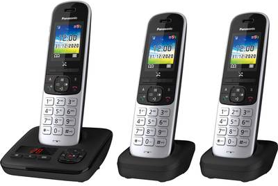 Telefono cordless Panasonic con AB KX-TGH723GS Trio - nero