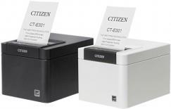 Citizen CT-E301 - Belegdrucker - zweifarbig (monochrom) - Thermodirekt - Rolle (7,95 cm), Rolle (5,75 cm) - 203 dpi - bis zu 250 mm/Sek. - USB 2.0, LAN, RS232 - Cutter - Schwarz (CTE301X3EBX)