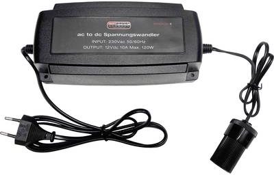Profi Power 2950063 Converter 10A Spannungswandler 120 W 1 St. (L x B x H) 210 x 95 x 55 mm Ausgangsspannung=12 V/DC Betriebsspannung=230 V/AC 10 A (2950063)