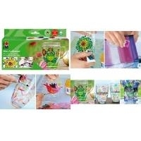 Marabu Glasfarbe Glas, Starter Set Glasmalfarbe auf Wasserbasis, geruchsneutral, lichtecht (130600087)