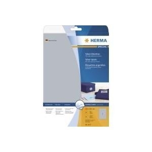 HERMA SuperPrint LaserCopy - etichette in lamina - argento - A4 (210 x 297 mm) - 25 pz. (4117)