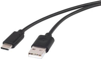 Renkforce USB 2.0 Kabel [1x USB 2.0 Stecker A - 1x USB-C Stecker] 1 m Schwarz vergoldete Steckkontakte Renkforce (1429649)
