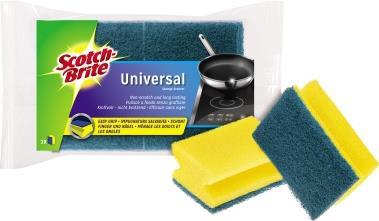 Scotch-Brite Universalschwamm UNNS2 gelb/blau 2 St./Pack. (UNNS2)