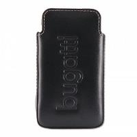 style for mobile Bugatti Basic - Umhängetasche für Mobiltelefon - Kalbsleder - Schwarz - für HTC Desire HD, HD7 (07600)