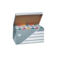 FAST Archiv-Klappdeckelbox Standard Container aufklappbarer Deckel, aus Wellpappe, zweifach verstärkte (4890X10)